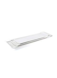 Buy Ivory Porcelain Sushi Narrow Plate 30 cm in UAE