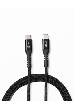 Buy CBL-400 USB-C to USB-C 60W Fast Charge & Sync Tangle-free fishing net wire braided cable, Supports quick charging, 30,000x bend-tested Cable 1.2M Black in UAE