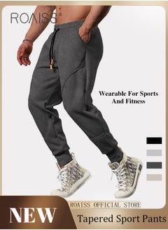 Buy Men Outdoor Sports Sweatpants Tapered Leg Joggers for Fitness Running and Outdoor Adventures Ideal Training and Casual Wear in UAE