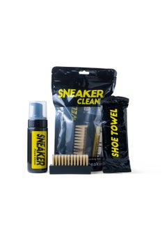 Buy Sneaker Shoes Cleaning and Care Set, Deep Stain Cleaner Dry Foam with Brush and Microfiber Towel 3in1 Care Kit in Egypt