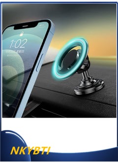 اشتري Compatible for MagSafe Car Mount for iPhone, Dashboard 360° Rotation Magnetic Car Mount, Cell Phone Holder for MagSafe iPhone 14/13/12/All Smart Phones (Black),or Car Dash Mount Phone Holder في الامارات