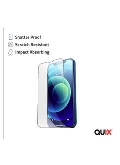 اشتري Iphone 13 pro max / 14 plus Tempered glass screen with full coverage, 9H hardness, shock and scratch absorption  3D edges prevent dust from entering the screen - high transparency and superior clarity في مصر