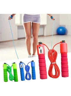 Buy Adjustable Counter Jump Rope for Men, Women and Kids for Fitness Exercise with Anti-Slip Foam Handles in Egypt
