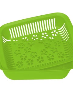 Buy GAB Plastic, Rectangular Colander, Kitchen Drain Colander, Food Strainer, Kitchen and Cooking Accessory,  Cleaning, Washing and Draining Fruits and Vegetables, Made from BPA-free Plastic in UAE