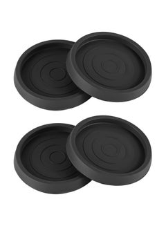 Buy Furniture Non Slip Caster Pad Rubber Round Floor Protectors Furniture Feet Chair Leg Mat for Bed Cabinet Sofa Chair Table Piano Black 4 Pcs in Saudi Arabia