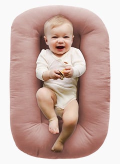اشتري Portable Baby Lounger: Newborn Bassinet, Hypoallergenic Cotton Fabric Sleep Crib, Baby Nest for Sleeping - Essential Baby Bed for Bedroom في الامارات