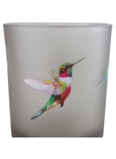 اشتري Humming Bird Glass Candle Holder Dia7.3X8Cm- Multicolor في الامارات