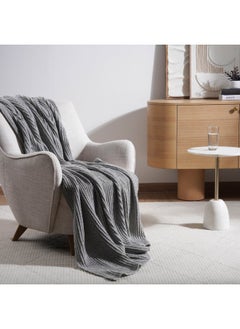 اشتري Vlatka Knitted Blanket 130X170cm - Grey في الامارات