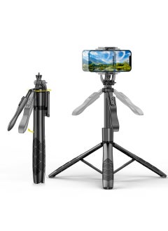 Buy Selfie Stick Tripod, Extendable 3 in 1 Aluminum Alloy Selfie Stick with Bluetooth Remote 360 Degree Rotation for iPhone 14/13/12/11 Pro/XS Max/XS/XR/X, Samsung, Google, Sony, LG Smartphones Black in Saudi Arabia