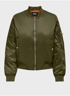 Buy Pocket Detail Bomber Jacket in Saudi Arabia