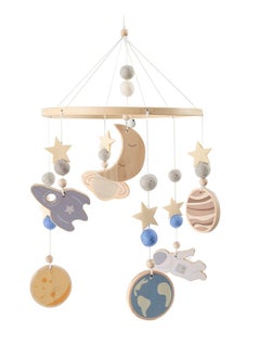 Buy Nursery Mobile Starry Theme, Star Moon Crib Mobile for Babies, Wooden Mobile, Crib Mobile Astronaut Space Bed Pendant Decoration, Gift for Newborn in Saudi Arabia