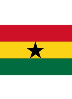 Buy GHANA Flag National Day Durable Long Lasting For Outdoor And Indoor Use For Building Home And Car Decoration 150X90CM in UAE