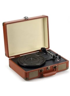 Buy Vinyl Record Player Turntable Suitcase with Multi-Function Bluetooth FM Radio in Saudi Arabia