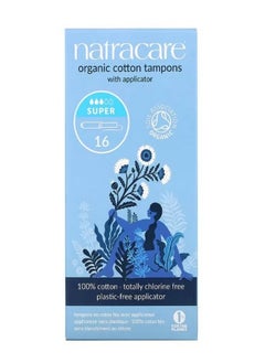 اشتري Organic Cotton Tampons with Applicator Super 16 Tampons في الامارات