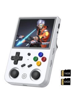 Buy RG353V Retro Handheld Game with Dual OS Android 11 and Linux, RG353V with 64G TF Card Pre-Installed 4452 Games Supports 5G WiFi 4.2 Bluetooth (White) in Saudi Arabia