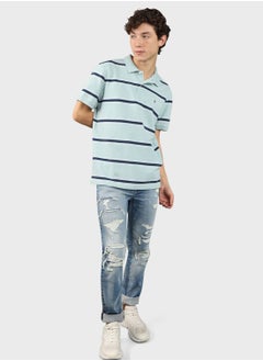 Buy Essential Striped Polo Shirt in Saudi Arabia