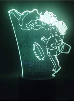 Buy 3D Illusion Lamp LED Multicolor Night Light Anime Sosuke and Ponyo on the cliff 7/16 Colors Fading Mood USB Touch Table Lamp Christmas Gift Best Birthday Holiday Gifts for Children in UAE