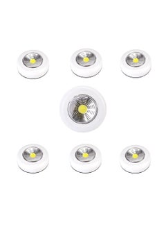 Buy Mini Touch Light 7 Pack Wireless Under Cabinet Lights Round Tap Push Button Light Battery Operated Puck Lights Stick On Light for Closet Counter Kitchen Cabinet RV Indoor Outdoor Press Light in UAE
