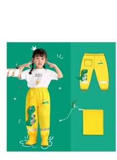 Buy Children's Rain Pants Waterproof Trousers Boys And Girls Baby Cartoon Yellow in Saudi Arabia
