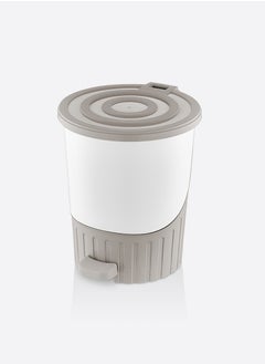 اشتري Efficient Elegance: Dunya 14-Litre Circular Pedal Kitchen , Bathroom , Bedroom & office Dustbin - BPA - Free في مصر