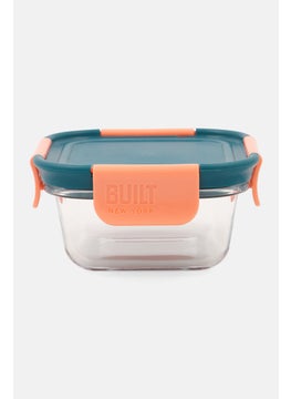 اشتري Mindful Glass Snack Box 300 ml, Teal/Transparent في الامارات