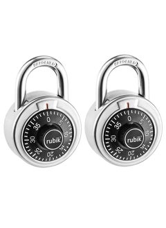 Buy 3-Dials Combination Padlock, Alloy Steel Security Lock for Door, Cabinets, Toolbox (2 Pack) in UAE