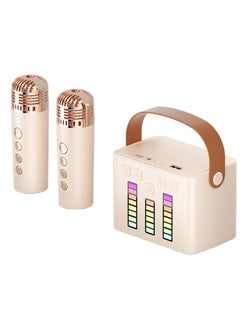 Buy Bluetooth Speaker With 2 Wireless Microphones for Karaoke Play Music Mini Karaoke Machine Wireless Bluetooth Karaoke Microphone in Saudi Arabia