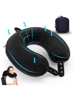 Buy Travel Pillow, Memory Foam U-Shaped Neck Pillow, Small Portable Head Neck Support Soft Adjustable Airplane Pillow, Soft Rest Pad For Airplanes、 Cars And Homes in Saudi Arabia