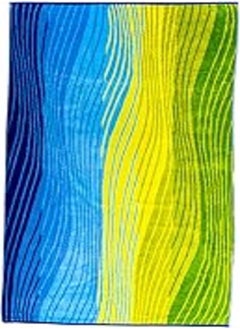 Buy Signoola Beach Towel 90 x 170 cm,Green & Blue palette 100% cotton. in Egypt