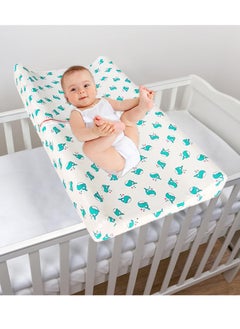 Buy Portable Waterproof Reusable Baby Contoured Changing Pad, Infant Diaper Changing Mat, Baby Nappy Changing Pad with Mat Cover, Safety Strap, Fits All Standard Changing Tables/Dresser Tops in Saudi Arabia