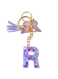 Buy Ring and Letter Keychain For Letter R,   Keychain Pendant for Purse Handbags Women Girls in UAE
