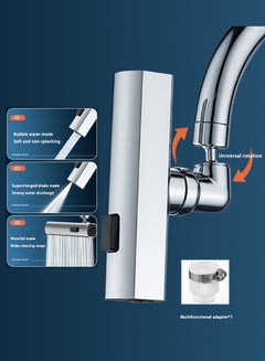 Buy 360° Swivel Kitchen Sink Faucet Bathroom Faucet Mixer Deck Mount Splash Resistant Shower Faucet in Saudi Arabia