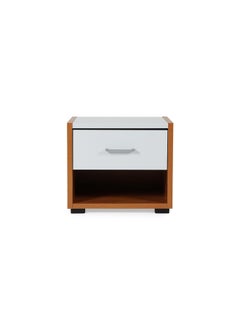 اشتري Freetown Nightstand With 1 Drawer And Storage Mdf - White في الامارات