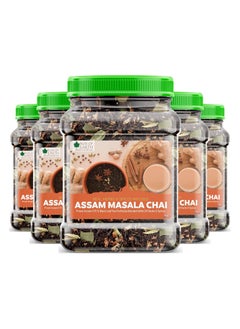 Buy Finest Assam Masala Chai (tea) 400gm Blended CTC leaf infused with 20 real herbs & spices masala tea Pack of 5 in UAE