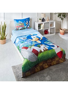 Buy Sonic Hedgehog 2-Piece Single Comforter Set 220 x 135 cm in Saudi Arabia