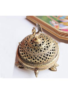 Buy Brass Incense Burner Tortoise Peacock Loban Dani Brass Dhoop Dani in UAE