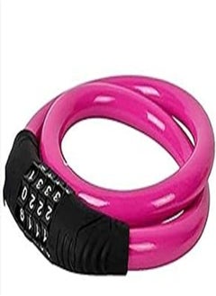 اشتري Other 5 Digit Combination Security Bike Lock Cable - Pink في مصر