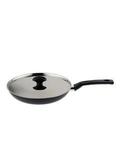 Buy Vetro Fry Pan Non Stick With Stainless Steel Lid 26 Cm  Black K797005/2/26Bk in Saudi Arabia