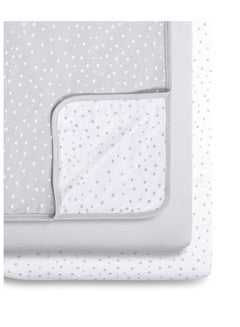 Buy 3 Piece Crib Bedding Set Soft Jersey Cotton - Grey Spot 90 x 1 x 45 Cm in UAE