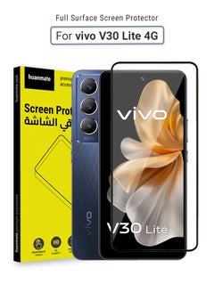 Buy Vivo V30 Lite 4G Screen Protector – Premium Edge to Edge Tempered Glass, High Transparency, Delicate Touch, Anti-Explosion, Smooth Arc Edges, Easy Installation in Saudi Arabia