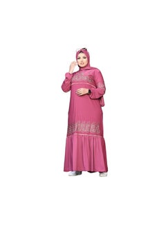 Buy Isdal material of high-quality imported Korean leggings with an attached veil, one size, can be worn up to 100 kilos for women in Egypt