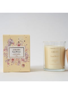 Buy Amara Scented Candle With Wood Lid Ocean Breeze Aromatherapy Candle For Stress Relief Long Lasting Relaxing Fragrant Candles For Home 198 g Cream in UAE