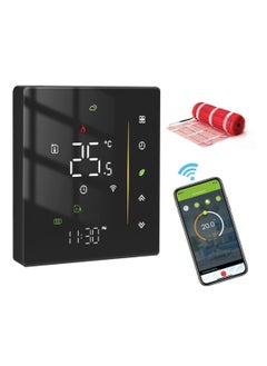 اشتري SYOSI WiFi Smart Thermostat, Digital Programmable Temperature Controller, Smart Life Floor Heating Thermostat, Alexa Google Home Voice Control, 2.4GHz WiFi Only (Black) في السعودية