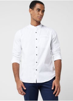 Buy Thomas Scott Band Collar Classic Slim Fit Cotton Casual Shirt in UAE