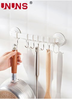 Buy Suction Cup Hooks,Plastic Clothes Hangers Hook Wall Mounted,Adhesive Bathroom Towel Bar,No Drill Hand Towel Holder With 56 Sliding Hooks,Mug Hooks Kitchen Tool Hook Hat Hook Abs Storage Rack in UAE