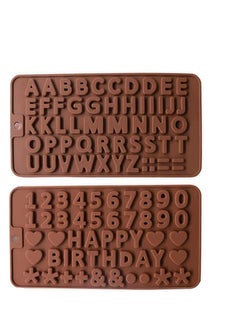 اشتري Chocolate Mold Letter and Number Silicone Candy Molds Happy Birthday Cake Decorating Symbols Shapes Number Molds For Baking Mini Chocolate Letter Mold Easy To Clean Silicone Letter Molds في السعودية