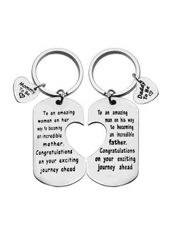 اشتري Mom To Be Gifts Daddy To Be Keychain Set Pregnancy Announcement Gift Baby Announcement Jewelry Gift Parents To Be Gift New Dad First Time Mom Keyring Gifts Future Mother Father Gift New Parents Gifts في الامارات