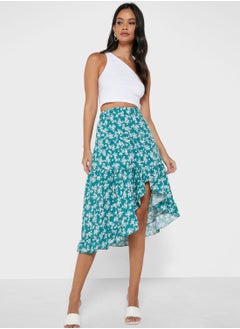 Buy Ruffle Print Skirt in Saudi Arabia