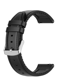 Buy 22mm Silicone Leather Replacement Strap Watchband For Huawei GT4 46mm 2023- Black in Egypt