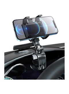 اشتري Car Phone Holder, Cell Phone Mount for Car Clamp Tight Big Phone Strong Suction Stable Windshield Air Vent Dashboard Rear View Mirror Universal Hand Free Compatible with iPhone Android Smartphone في السعودية